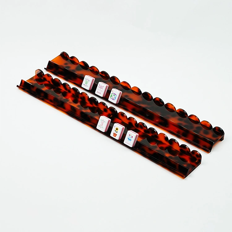 Patterned acrylic magnetic mahjong racks